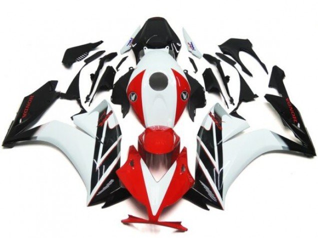 Negro & Rojo / Blanco Brillo 12-16 CBR1000RR Carenados Moto