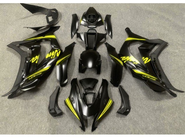 Negro Satinado & Amarillo 16-19 ZX10R Carenados Moto Negro Satinado & Amarillo 16-19 ZX10R Carenados Moto