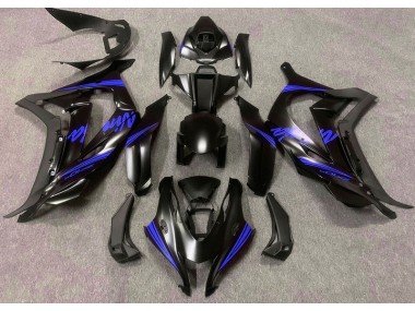 Negro Satinado & Azul 16-19 ZX10R Carenados Moto