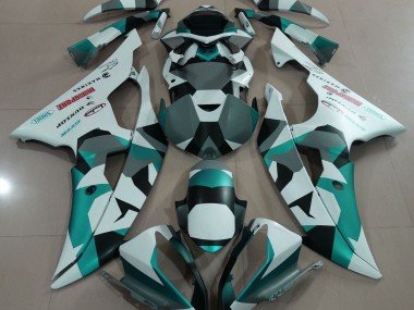 Nieve Verde Espuma De Mar Camuflaje 08-16 R6 Carenados Moto