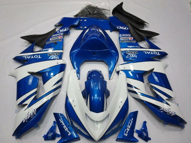 Ninja Azul Blanco 06-07 ZX10R Carenados Moto Ninja Azul Blanco 06-07 ZX10R Carenados Moto