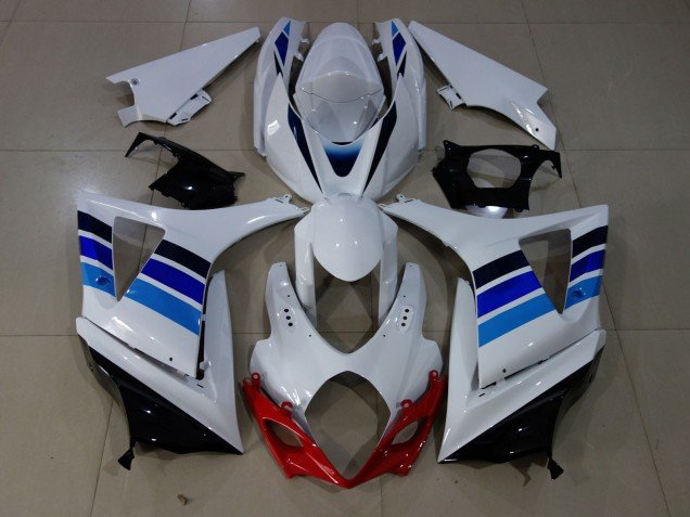 OEM Estilo Azul & Blanco 07-08 GSXR 1000 Carenados Moto OEM Estilo Azul & Blanco 07-08 GSXR 1000 Carenados Moto