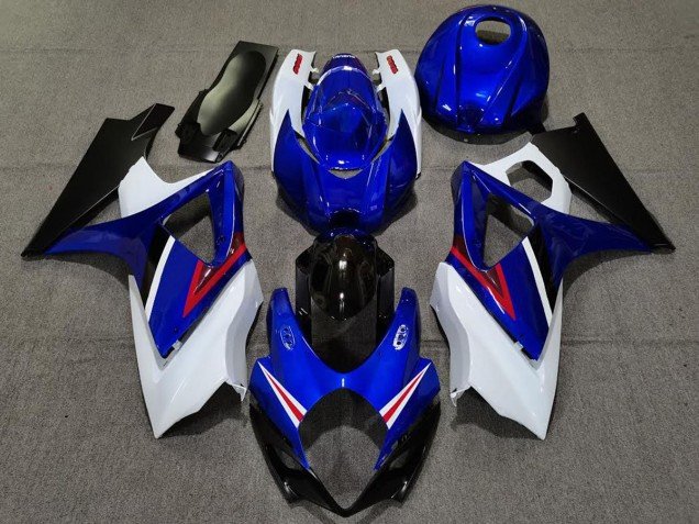 OEM Estilo Azul Brillante & Blanco 07-08 GSXR 1000 Carenados Moto OEM Estilo Azul Brillante & Blanco 07-08 GSXR 1000 Carenados Moto