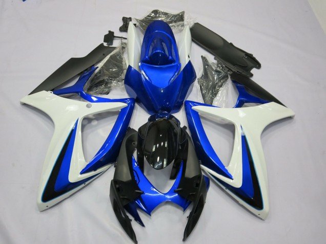 OEM Estilo Blanco Azul 06-07 GSXR 600-750 Carenados Moto OEM Estilo Blanco Azul 06-07 GSXR 600-750 Carenados Moto