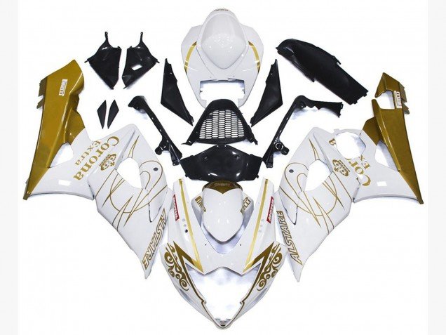 Oro Brillo Corona Personalizado 05-06 GSXR 1000 Carenados Moto Oro Brillo Corona Personalizado 05-06 GSXR 1000 Carenados Moto
