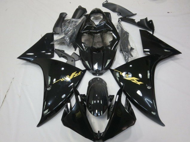 Oro Negro Brillante 09-11 R1 Carenados Moto