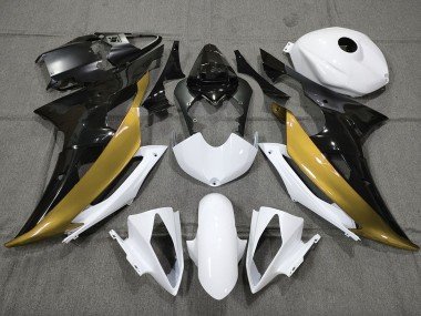 Oro Personalizado En Blanco & Negro 08-16 R6 Carenados Moto