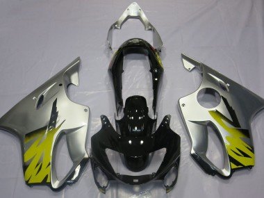 Plata Amarillo & Negro 99-00 CBR600 F4 Carenados Moto