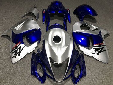 Plata Brillante & Azul 08-20 GSXR 1300 Carenados Moto