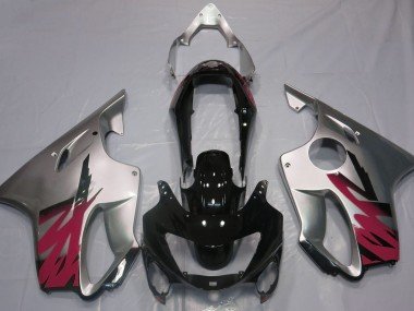 Plata Brillante & Rojo 99-00 CBR600 F4 Carenados Moto