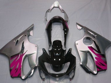 Plata Brillante & Rosa 99-00 CBR600 F4 Carenados Moto