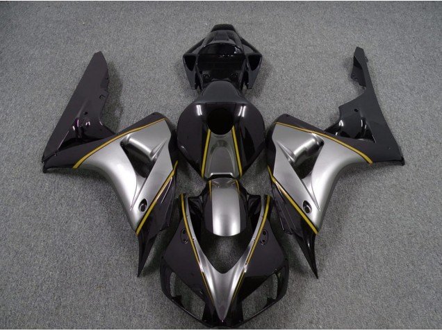 Plata Con Raya Diplomática Amarilla 06-07 CBR1000RR Carenados Moto Plata Con Raya Diplomática Amarilla 06-07 CBR1000RR Carenados Moto