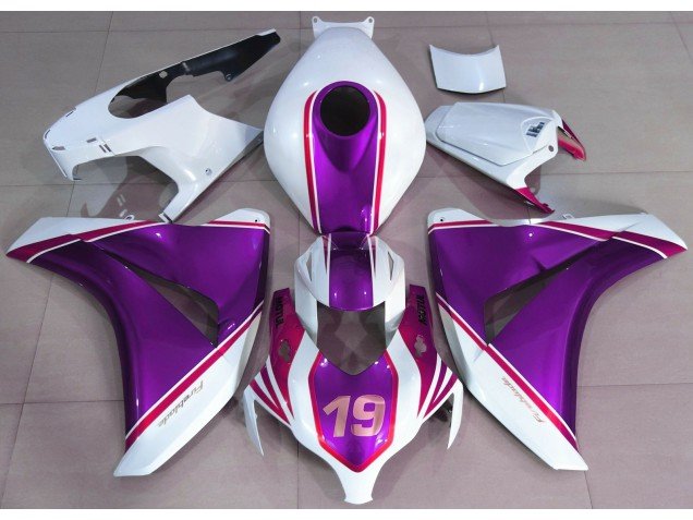 Púrpura Brillante & Blanco 08-11 CBR1000RR Carenados Moto Púrpura Brillante & Blanco 08-11 CBR1000RR Carenados Moto