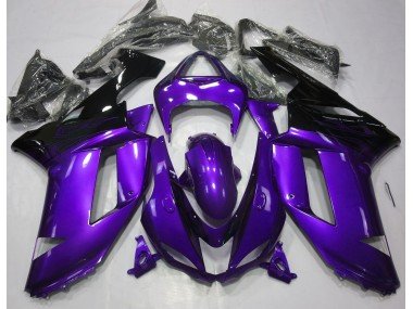 Púrpura Brillante & Negro 07-08 ZX6R Carenados Moto