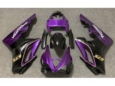 Púrpura Brillante & Negro 09-12 Daytona 675 Carenados Moto