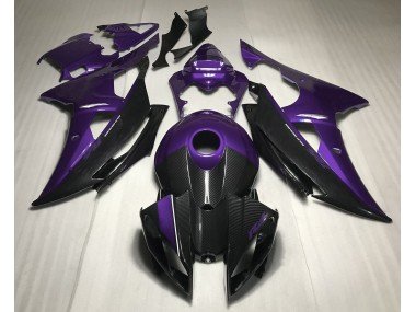Púrpura Con Estilo Fibra De Carbono 08-16 R6 Carenados Moto