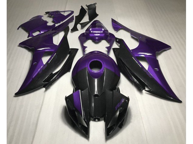 Púrpura Con Estilo Fibra De Carbono 08-16 R6 Carenados Moto