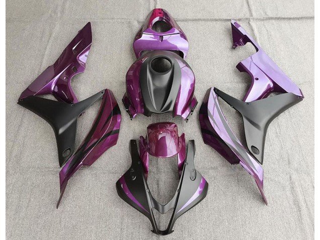 Púrpura & Negro Mate 07-08 CBR600RR Carenados Moto Púrpura & Negro Mate 07-08 CBR600RR Carenados Moto