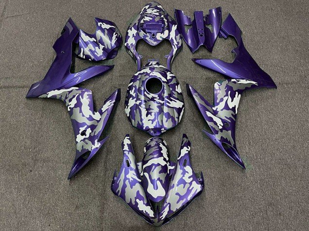 Púrpura Oscuro Camuflaje 04-06 R1 Carenados Moto