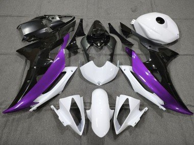 Púrpura Personalizado En Blanco & Negro 08-16 R6 Carenados Moto