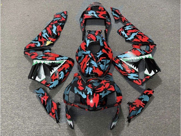Rojo & Azul Camuflaje 03-04 CBR600RR Carenados Moto Rojo & Azul Camuflaje 03-04 CBR600RR Carenados Moto