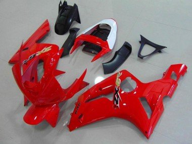Rojo & Blanco 03-04 ZX6R Carenados Moto