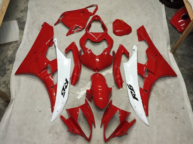 Rojo & Blanco 06-07 R6 Carenados Moto Rojo & Blanco 06-07 R6 Carenados Moto