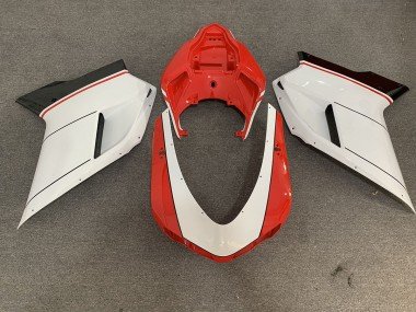 Rojo Blanco 07-14 Ducati 848 1098 1198 Carenados Moto