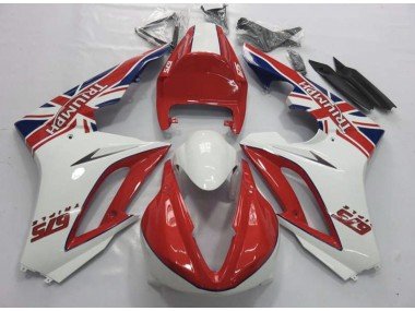 Rojo & Blanco 09-12 Daytona 675 Carenados Moto