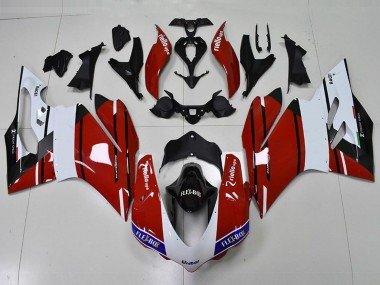 Rojo & Blanco 15-17 Ducati 959 1299 Carenados Moto