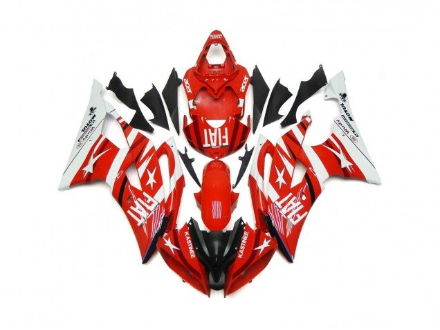 Rojo & Blanco Con Estrellas 08-16 R6 Carenados Moto