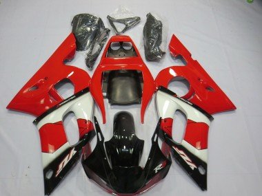 Rojo Blanco & Negro 98-02 R6 Carenados Moto