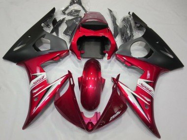 Rojo Brillante & Blanco 03-04 R6 Carenados Moto