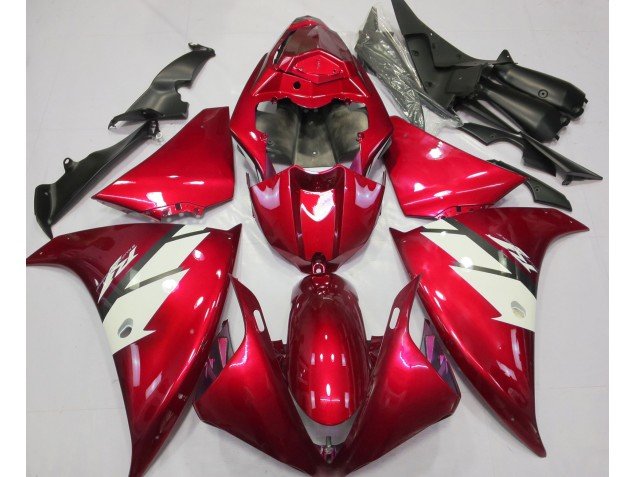 Rojo Brillante & Blanco 12-14 R1 Carenados Moto Rojo Brillante & Blanco 12-14 R1 Carenados Moto