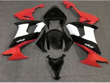 Rojo Brillante Blanco & Negro 08-10 ZX10R Carenados Moto