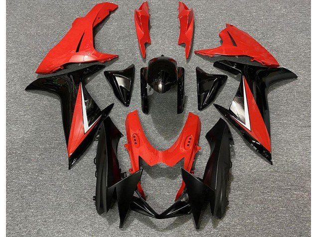 Rojo Brillante & Negro 11-24 GSXR 600-750 Carenados Moto Rojo Brillante & Negro 11-24 GSXR 600-750 Carenados Moto