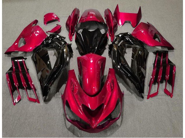 Rojo Brillante & Negro 12-21 ZX14R Carenados Moto