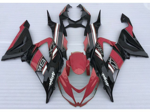 Rojo Brillante & Negro 13-18 ZX6R Carenados Moto