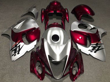 Rojo Brillante & Plata 08-20 GSXR 1300 Carenados Moto