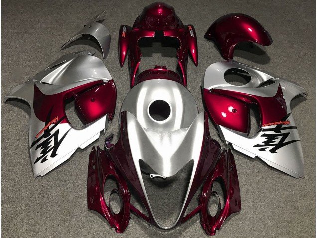Rojo Brillante & Plata 08-20 GSXR 1300 Carenados Moto