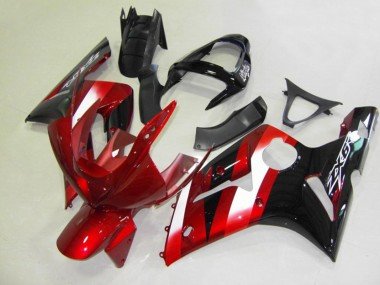 Rojo & Negro 03-04 ZX6R Carenados Moto