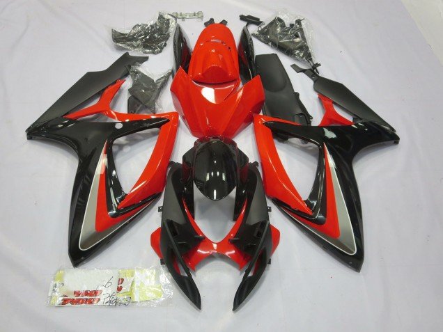 Rojo & Negro 06-07 GSXR 600-750 Carenados Moto Rojo & Negro 06-07 GSXR 600-750 Carenados Moto