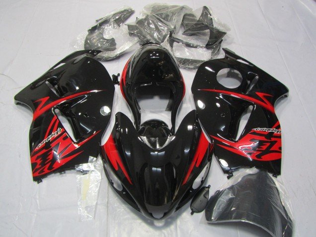 Rojo & Negro Brillante 97-07 GSXR 1300 Carenados Moto Rojo & Negro Brillante 97-07 GSXR 1300 Carenados Moto