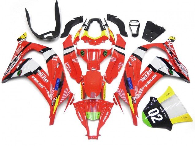 Rojo & Negro Con Blanco 16-19 ZX10R Carenados Moto Rojo & Negro Con Blanco 16-19 ZX10R Carenados Moto
