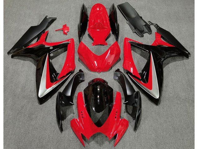 Rojo Negro Estilo OEM 06-07 GSXR 600-750 Carenados Moto Rojo Negro Estilo OEM 06-07 GSXR 600-750 Carenados Moto