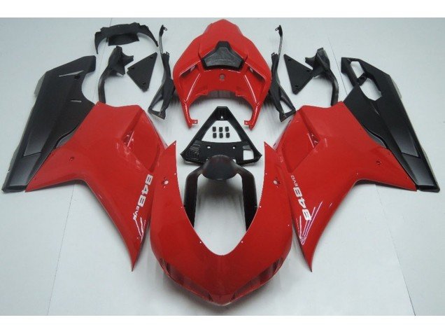 Rojo Negro Mate 07-14 Ducati 848 1098 1198 Carenados Moto Rojo Negro Mate 07-14 Ducati 848 1098 1198 Carenados Moto