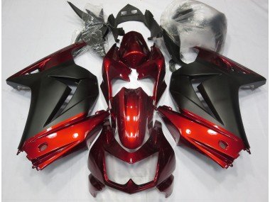 Rojo & Negro Mate 08-12 Ninja 250 Carenados Moto