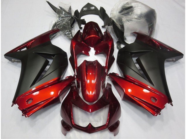 Rojo & Negro Mate 08-12 Ninja 250 Carenados Moto Rojo & Negro Mate 08-12 Ninja 250 Carenados Moto