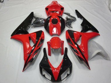 Rojo Negro OEM Estilo Sin Calcomanías 06-07 CBR1000RR Carenados Moto