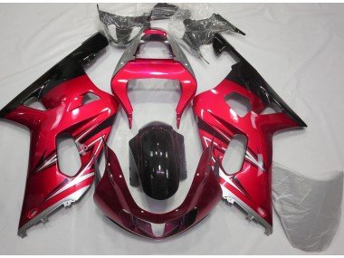 Rojo & Plata 01-03 GSXR 600-750 Carenados Moto